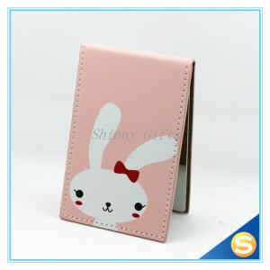 Quality Metal Standing Leather Suqare Pocket Mirror Wholesale wholesale