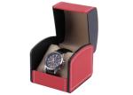Leather Plastic Watch Box Case Red / Brown For Bracelet Bangle Jewelry Gift
