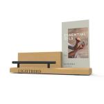 Customizable Wooden Counter Display Rack With Printed Store Logo Cosmetics