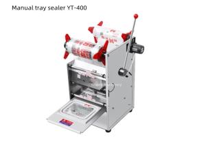 Quality 300W 300 Pcs/H Manual Tray Sealing Machine Roll Film Packaging wholesale