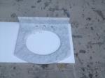 Modern Marble Vanity Tops , White / Beige Yellow Marble Bathroom Countertops