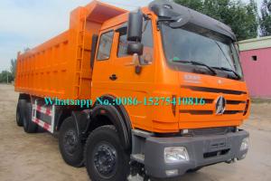 Quality Orange BEIBEN North Benz Dump Truck , 12 Wheeler 8x4 Tipper Truck NG80B wholesale