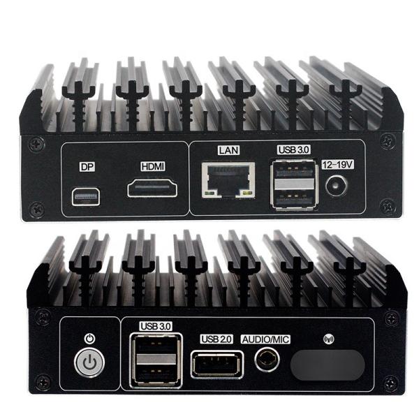 Dual Cores Fanless Mini Computer Box NUC Nano PC Ngff Slot Mini DP Port