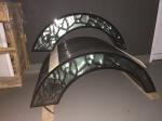 high quality patina caming decorative door glass 1" thickness