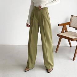 Quality 2023 Pants for Ladies Custom Oversize Square Pants Silk Straight Wide Leg Women Trousers Floor-Length Office wholesale
