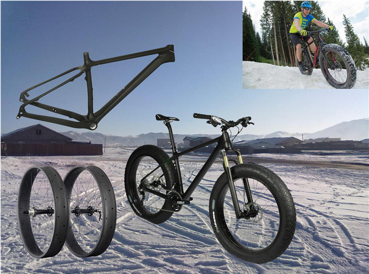Lightweight Foldable 58cm Full Carbon Fat Bike Frame