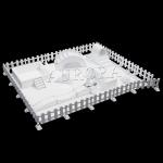 Yellow Green Soft Play Equipment With White Fence Soft Play Foam Climbing