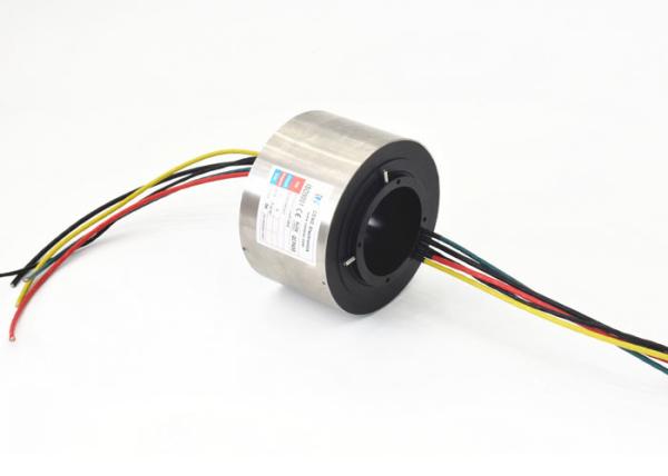 Large Through Bore Slip Rings Connector Rotary Joint Smoother Rotation 0-500VAC