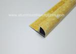 Marbling Grain Color Metal PVC Tile Corner Trim For Windowsill 2.7m Length