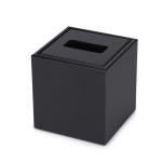 Free sample 240*125*65mm black oblong hotel tissue box cover