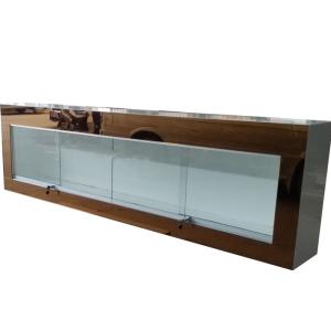Quality Wall Mounted Jewelry Display Case Jewelry Store Showcases With Golden Mirror Surface wholesale