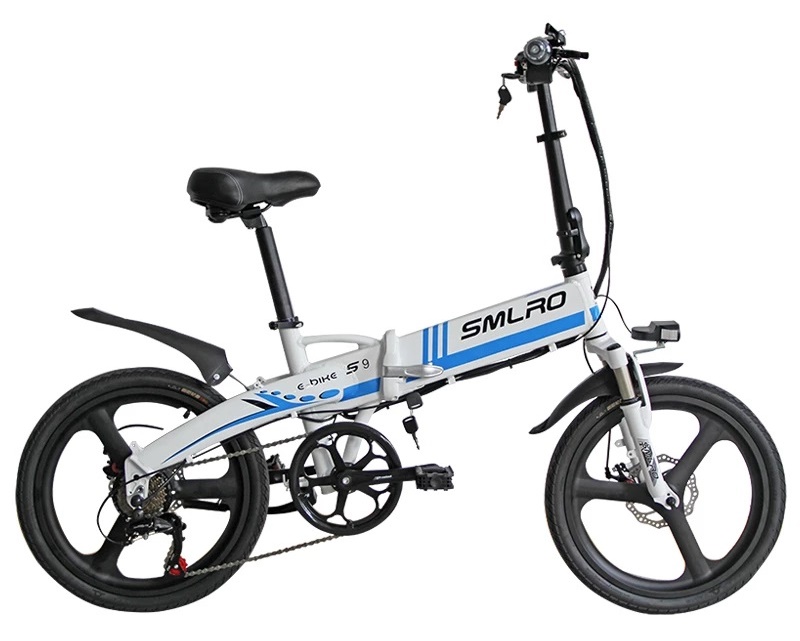 SMLRO 20 Folding E Bike , Brushless Geared Fat Tyre E Bike 40miles Per Power