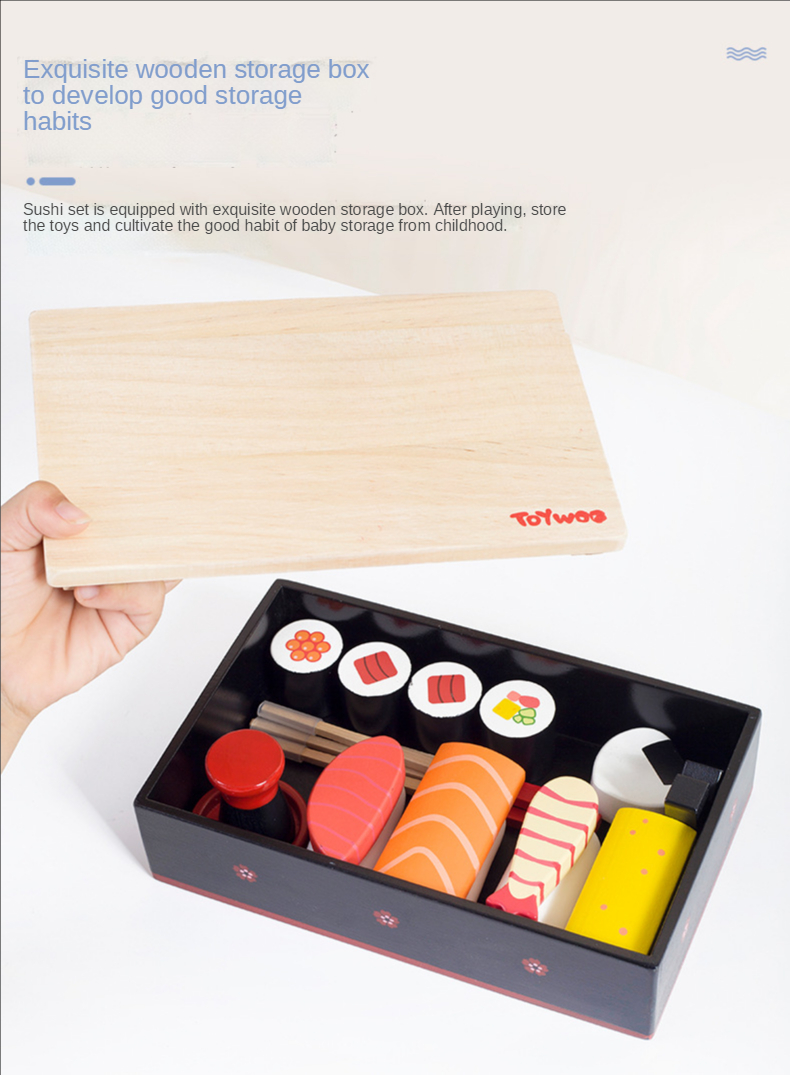 Simulation Wooden Miniature Kitchen Set Sushi Early Education Enlightenment