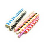 Coloured Decorative Biodegradable Paper Drinking Straws 6mm 8mm 10mm