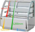 Painted Steel Commercial Pastry Display Case 450L