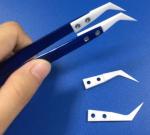 Ceramic Heat Resistant Tweezers Stainless Steel Non Conductive Elbow Forceps