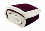 100 Polyester Velvet Sherpa Blanket / Velvet Plush Throw Blanket Shrink