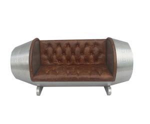 Quality Tufted Buttons Aviator Sofa Alumium Covered Sofa wholesale