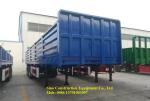 3 Axles Cargo Heavy Duty Semi Trailers With Side Board Max Loading 50t