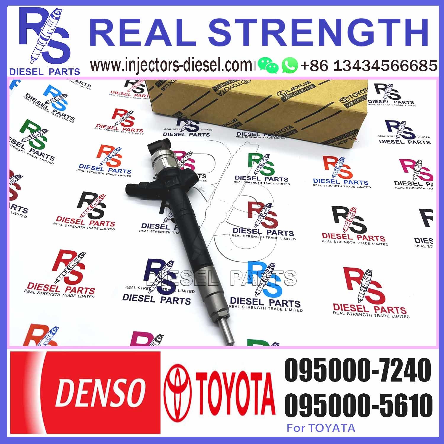 Common rail diesel injector 23670-0R120 095000-7240 095000-7241 095000-7242 095000-7243 for Toyota Avensis / Verso 2.2 d