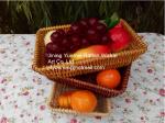 2016 wicker tray basket wicker storage basket willow fruit tray square shape