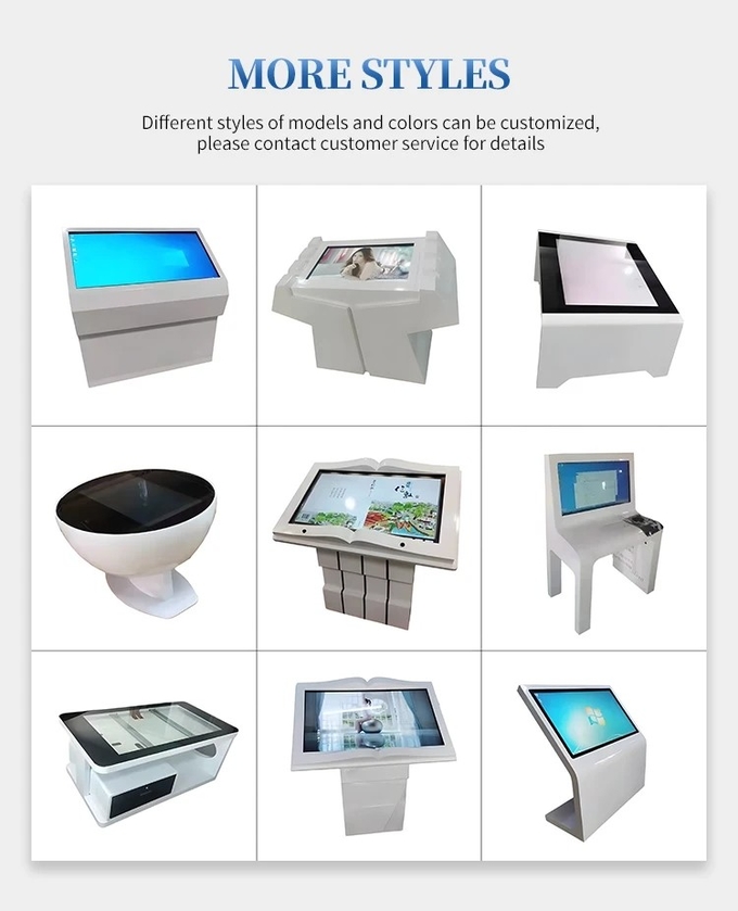 49'' Interactive Self Service Kiosk Exhibition Hall Android Windows 21.5 32 43 55''