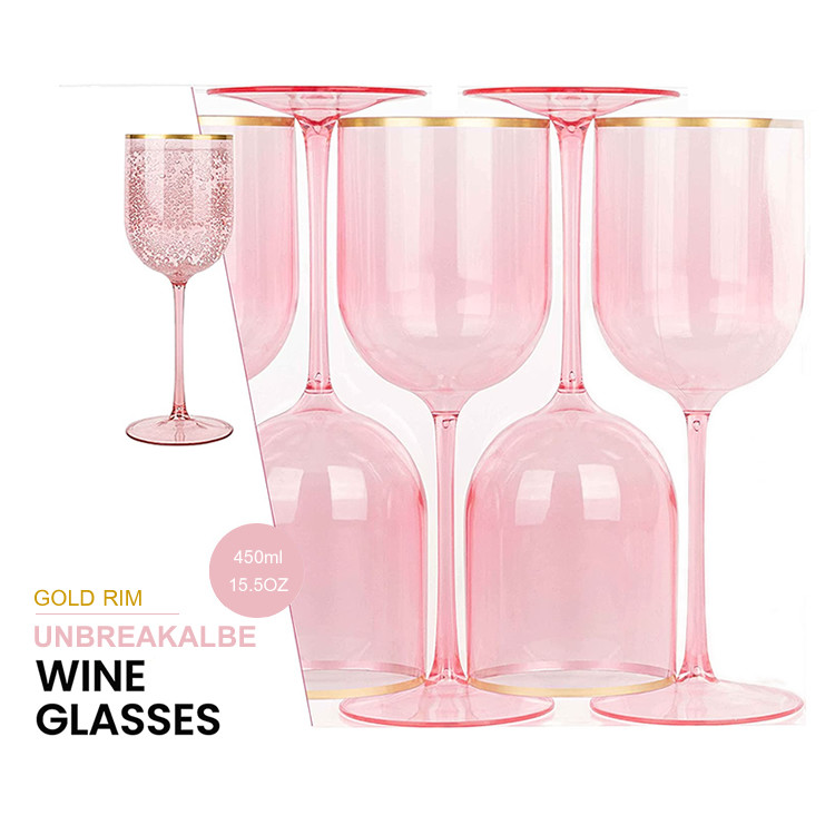 Reusable Branded Wine Accessories Santero 958 Plastic Wine Goblets
