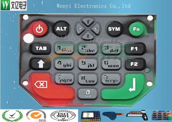 Cheap Custom Membrane Keypad , Silicone Numeric Keypad High Gloss Oil Treatment for sale