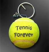 Quality promotional logo printed tennis ball keychain wholesale