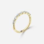 Lab Diamond Wedding Band VVS Clarity HPHT Pear Cut Lab Grown Diamond Ring
