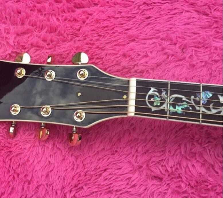 Sunburst Chibson J45 deluxe acoustic guitar Real Abalone Inlays rosewood body J45 electric acoustic guitar