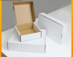15x15x5cm Biodegradable Corrugated Paper Box Plain White Folding Paper Box