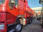 Secondhand Sinotruck HOWO 6*4 Dump Truck 10tires Red From Emission Euro 3/4/5
