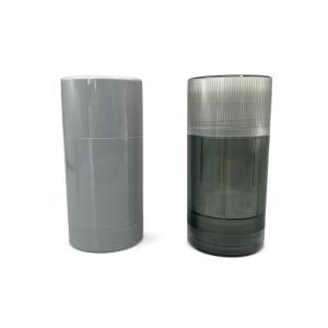 Quality 75g Gray Empty Deodorant Stick Container AS / PP Sunscreen Round Tubes wholesale