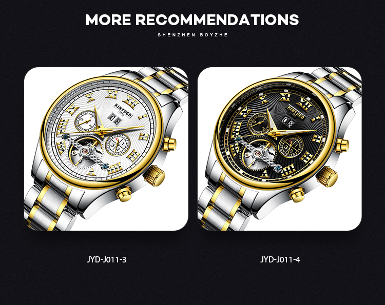 Automatic watch luxury brand KINYUED tourbillon automatic mechanical watch for men