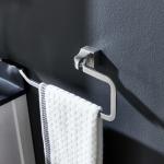 Warm Grey Satin Finish Bathroom Towel Rings Wall Mounted Hand Sus304 Customizabl