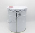 Flower Lid Paint Pail Bucket Cylindrical 20L Metal Bucket