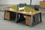 Four Person Office Partition Workstation High Durability With PVC Seal Edge