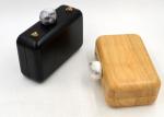 Simple Design Ladies Makeup Wooden Clutch Bag Yellow Color For Vacation