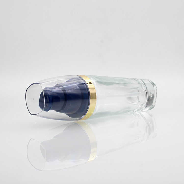 Clear OEM Liquid Foundation Bottles Cosmetic Glass Packaging