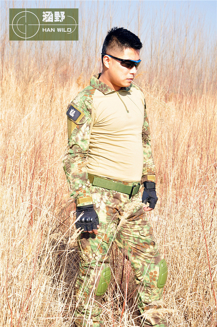 Men Airsoft Army Military Uniform Tactical Navy Seal Combat Frog Suit with knee elbow pads