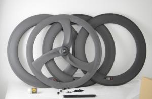 Quality new arrival Cheap China 700c full carbon tri-spoke wheel 3 spokes carbon bicycle wheels wholesale