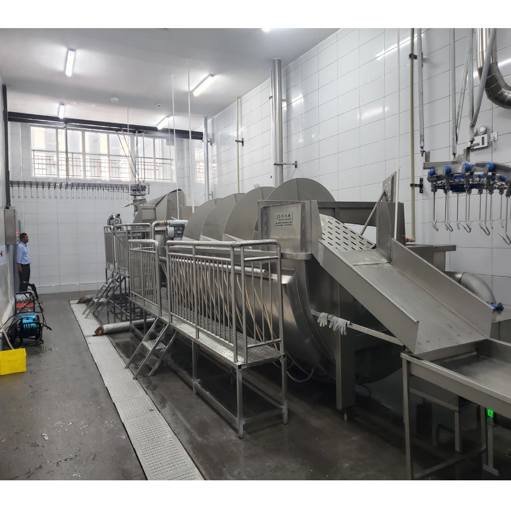 Large Spiral Screw Pre Chiller Machine For Poultry Processing Plant Machinery