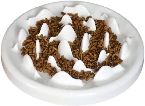 Cheap Ceramic Fun Slow Feeder Bowl Interactive Bloat Stop Puzzle Cat Bowl Healthy Eating for sale