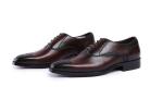 Real Stitching Derby Mens Leather Dress Shoes , Fully Handcrafted Goodyear Shoes
