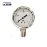 60mm SS304 Industrial Liquid Filled U Tube Pressure Gauge Bourdon Tube Manometer