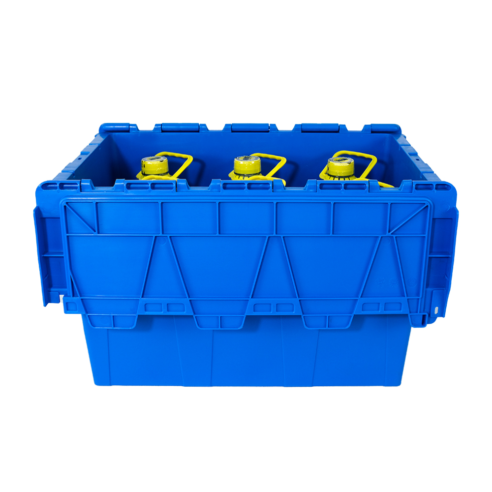 Solid Box Style Plastic Moving Crate for Water and Food Warehouse Customized Logo