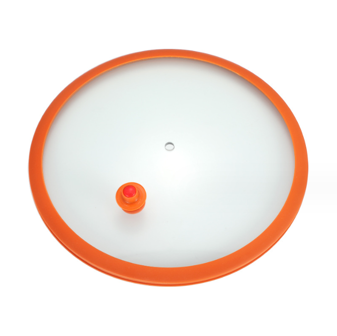 Stocked Heat Resistant Silicone and Glass Pot Lid for Multipurpose Home Cooking Needs
