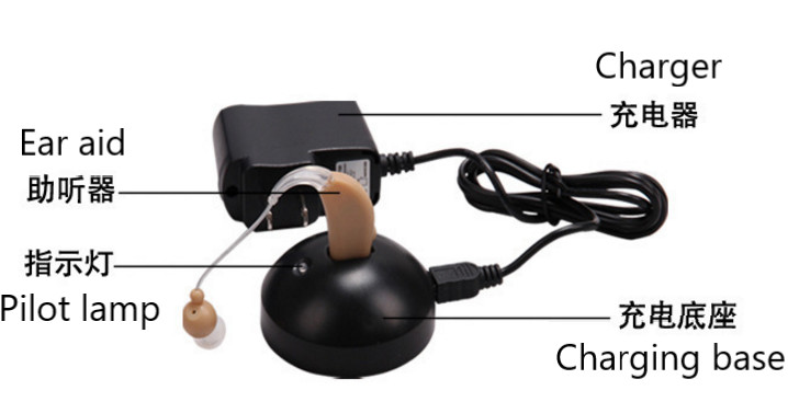 110 Ohm 3.6mW Ear Nose And Throat Equipment Chargeable Hearing Aid For Human