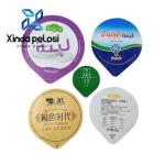 Heat Seal Half Hard Yogurt Cups Aluminum Foil Lid Plastic Cup Food Service